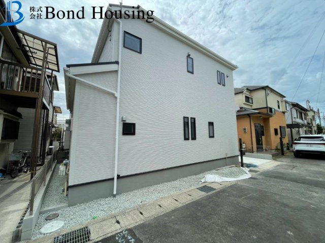 人丸小学校 区　JR朝霧駅徒歩10分　朝霧町１丁目　新築戸建の前面道路含む現地写真