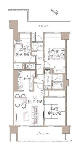 稲城パーク・ホームズの間取り