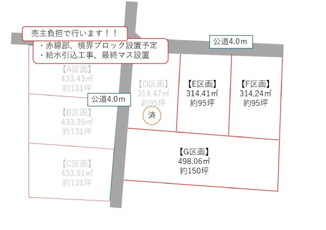 由良町　売土地　E区画の土地図