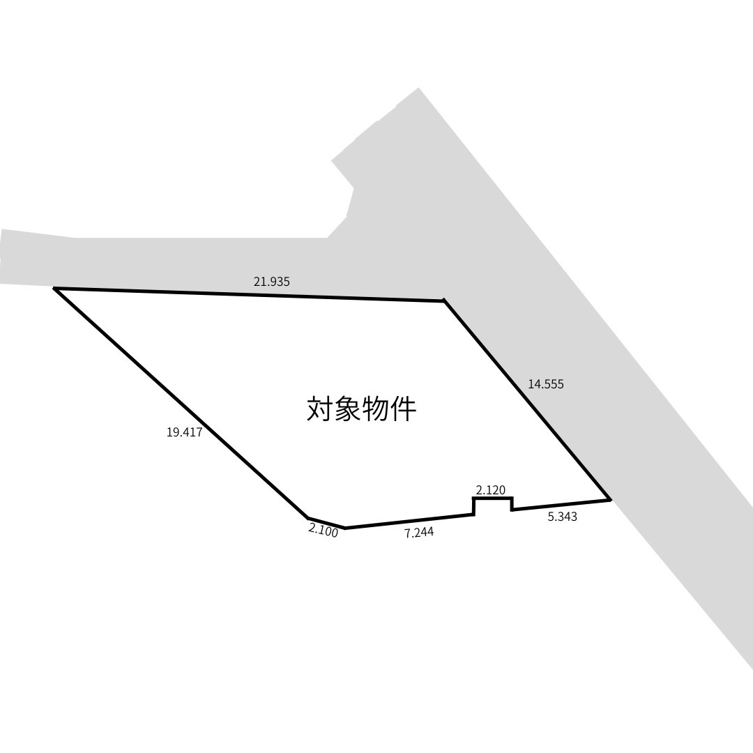 高崎市金古町　売地　約71坪【線引前宅地・弊社売主】の土地図|北東角地です。日当たりも良好！
