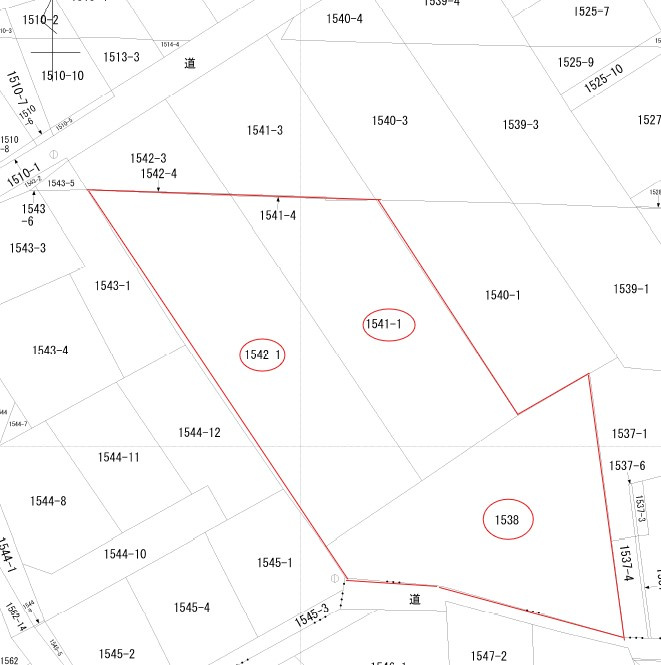 泉町売地の土地図