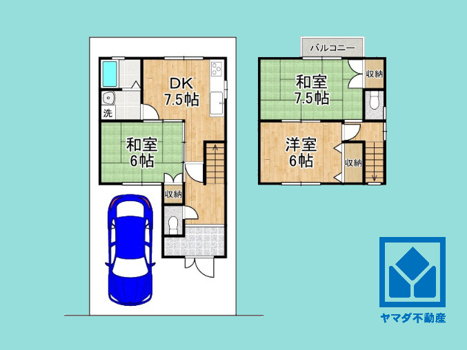 伏見区石田大受町の間取り