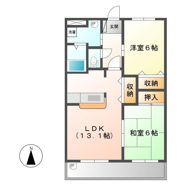 サンルーム秋桜の間取り