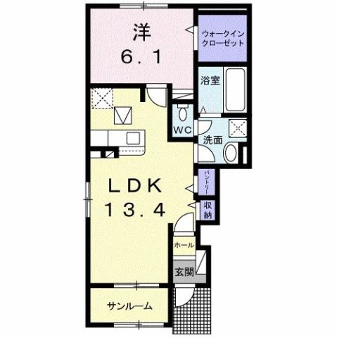 プリート新知Ｂの間取り