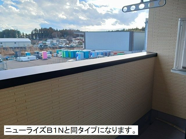 壬生町中央町アパートＡのバルコニー