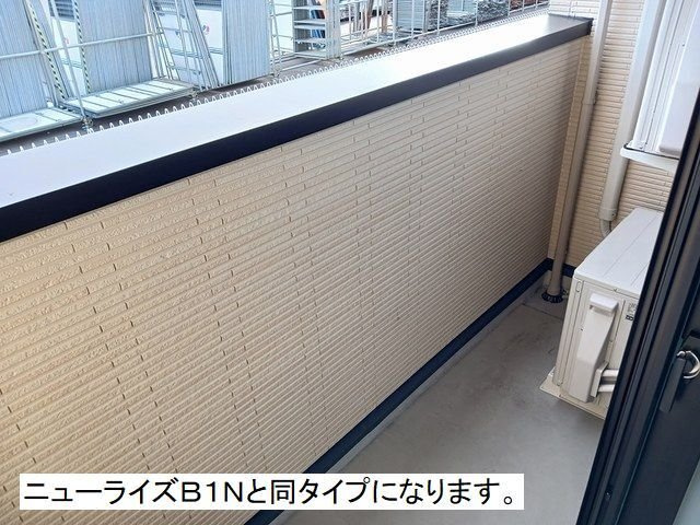 壬生町中央町アパートＡのバルコニー