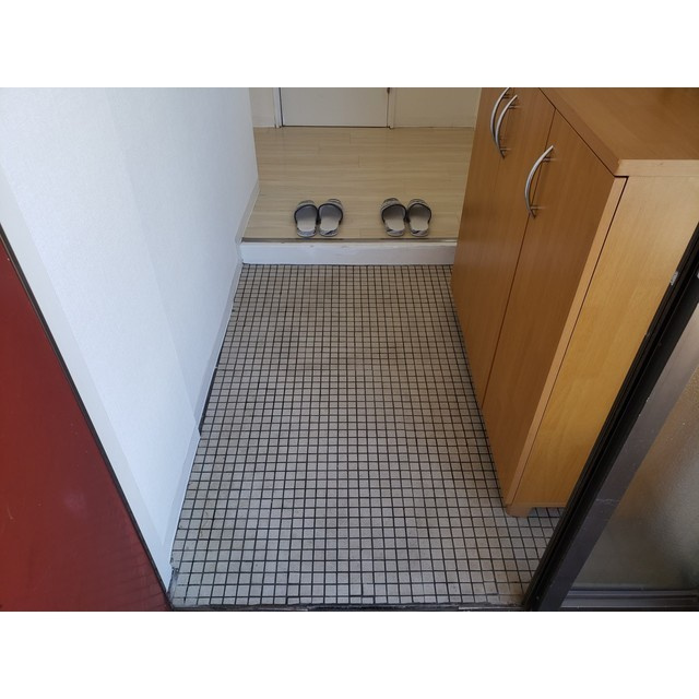 ツルオカハイツの玄関