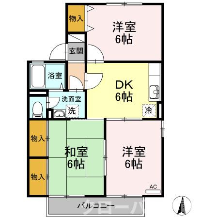 セジュール坂出の間取り