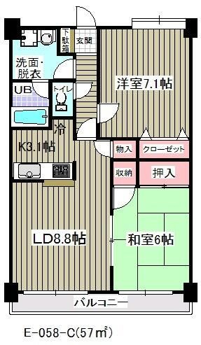 【間取り】 | アウラ１０（Ｅ－０５８）