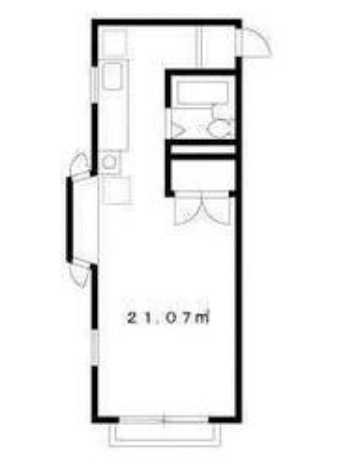 ジュネス三軒茶屋　駅近　南向き　オール電化　角部屋の間取り