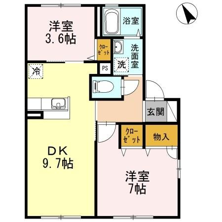 シャーメゾン桑野の間取り