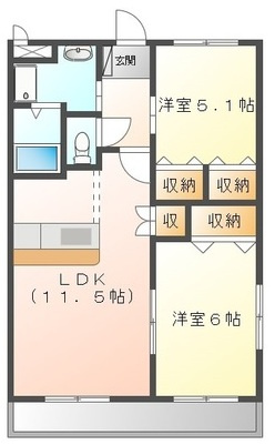 グランベールＡの間取り