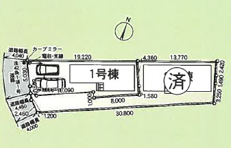 茅ヶ崎市今宿第１４　新築戸建　全２棟１号棟の区画図