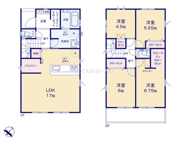 上尾市井戸木　5期　新築一戸建て　グラファーレ　01の間取り|【全1棟・1号棟】上尾市井戸木　5期　新築一戸建て　グラファーレ　01・4LDK・土地面積146.02m2・建物面積99.36m2