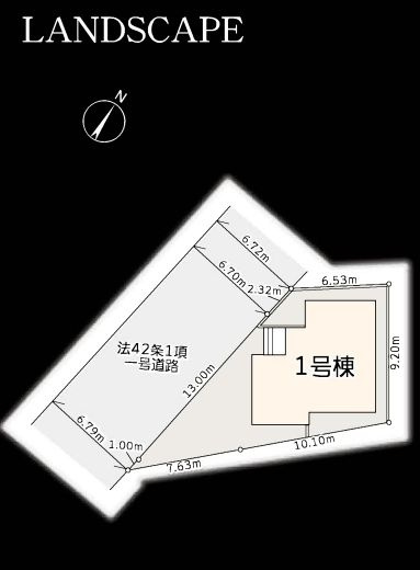 藤沢市羽鳥3丁目新築戸建て　1号棟の間取り|区画図「藤沢市羽鳥3丁目新築戸建て　1号棟」