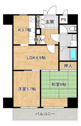 【間取り】 | 洋室1部屋、和室1部屋の2LDKです