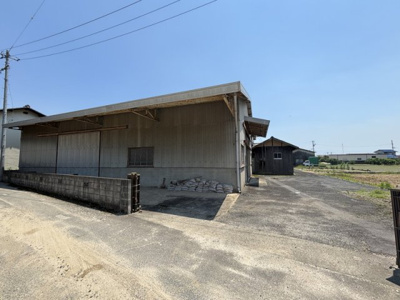 【外観】 | 倉庫付き土地　船穂町水江　全1区画 | 土地外観です。