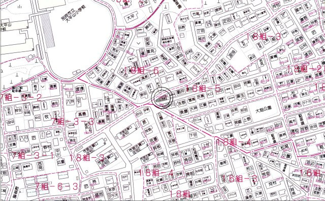 別府市大畑の地図