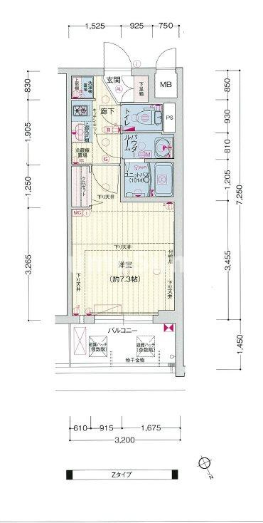 プレサンスTHE神戸の間取り