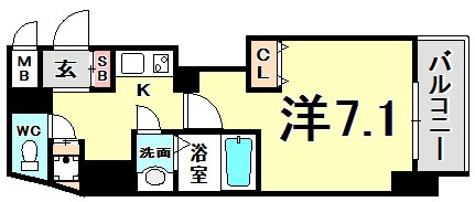 パシフィックレジデンス神戸八幡通の間取り