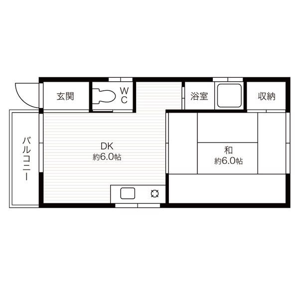 灘北キュービックの間取り