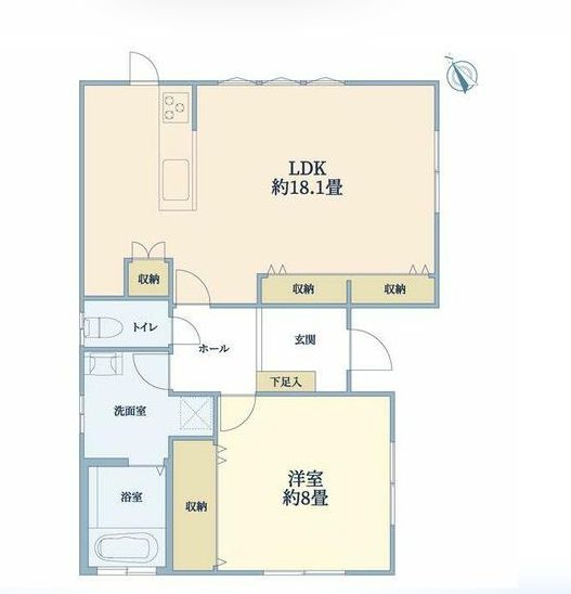 南足柄市飯沢　築浅平屋戸建ての間取り|間取図「南足柄市飯沢平屋戸建て」