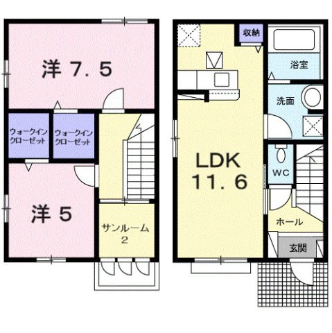 ミモザの間取り