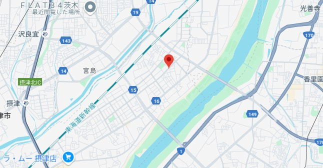 ハイツ銘木の地図