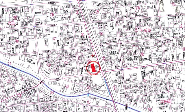 別府市光町の地図