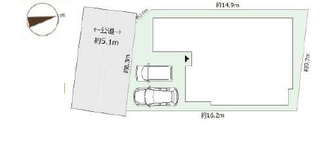 高座郡寒川町田端　新築平屋戸建　全１棟の区画図