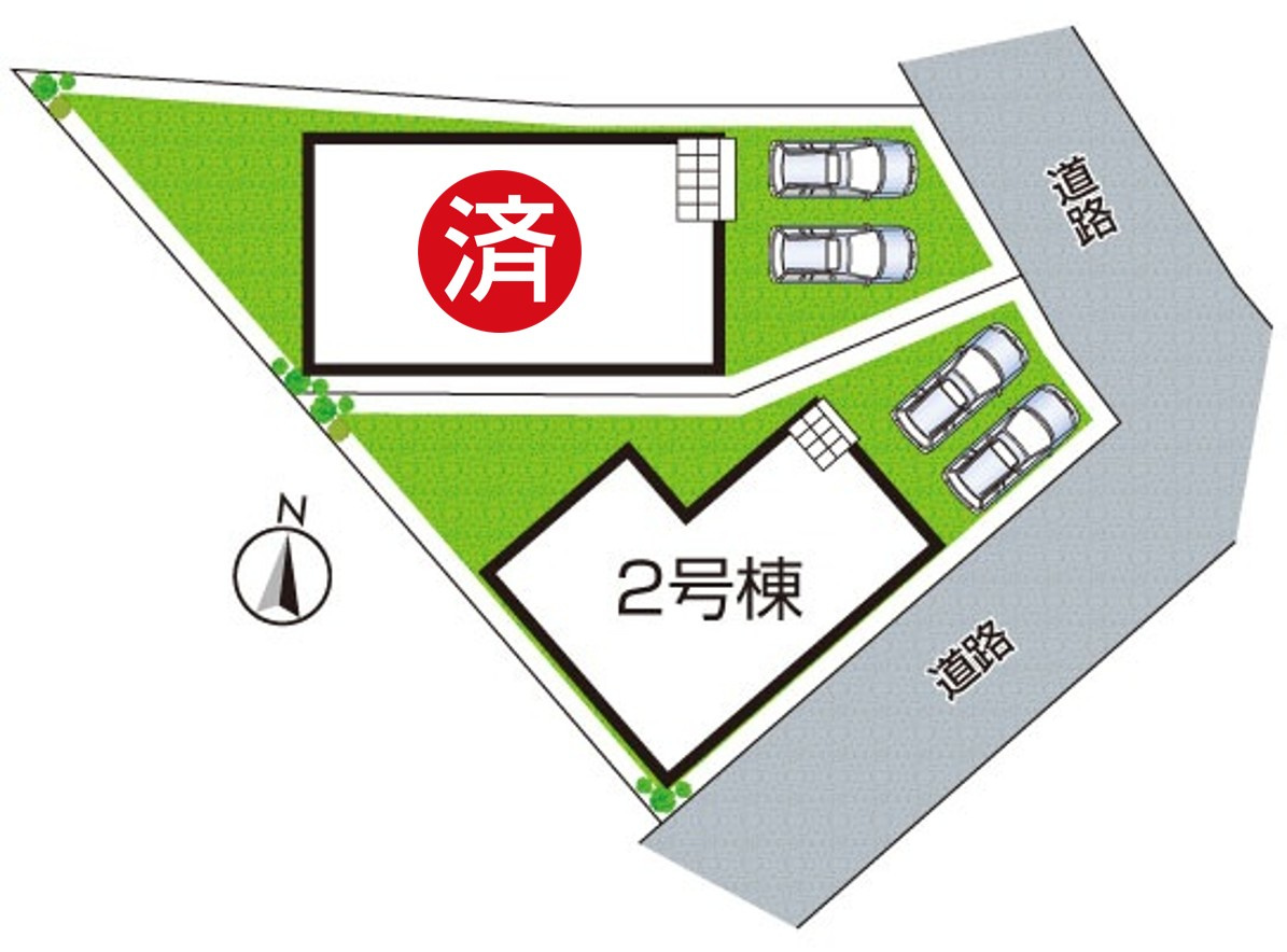 1日(土)2日(日)現地見学可能！　伊丹市千僧　全2邸の区画図|全2区画