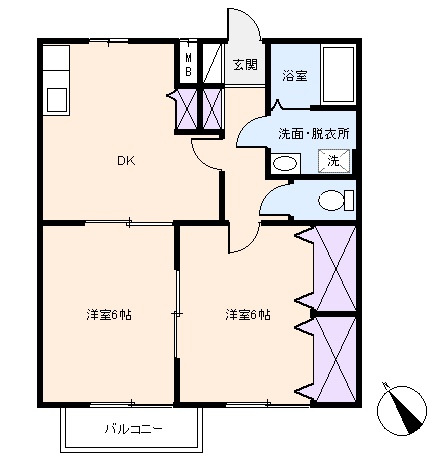 M0099R　エスパーダ青市の間取り