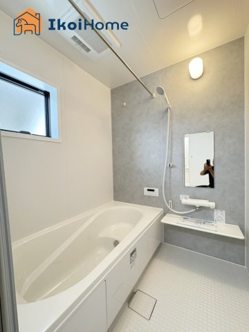 明石市朝霧町1丁目　4期　新築戸建の浴室|【ホームページに現地動画掲載中】●年中無休：当日予約可●ゆったりご入浴いただける約1坪タイプの浴室