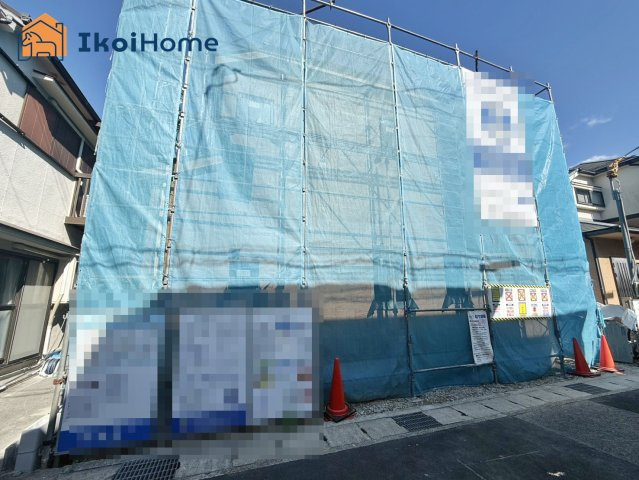 明石市朝霧町1丁目　4期　新築戸建の外観|上棟しました！山電大蔵谷駅まで徒歩7分！現在は更地です！フラットな土地で間口が広く、陽当り・通風良好