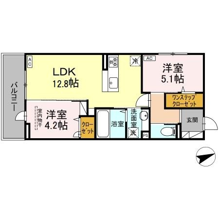 D-ROOM西熊本駅Ⅱの間取り