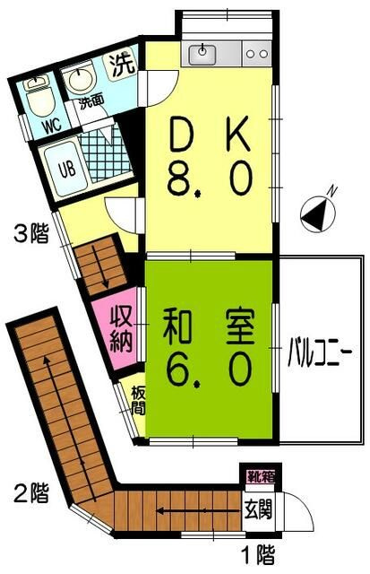 シンメイハイツの間取り