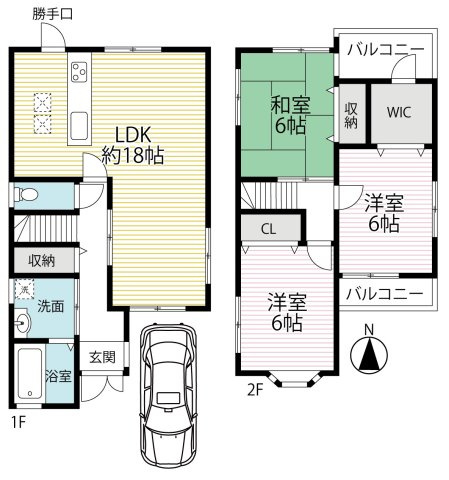 ◆２０２６年５月リフォーム完了◆リビング広々１８帖◆収納豊富◆宇治市伊勢田町中荒の間取り