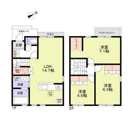 武蔵野市関前２丁目のアパートの間取り