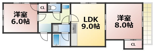 【間取り】 | ラ・フォーレ諏訪Ⅱ　仲介手数料無料
