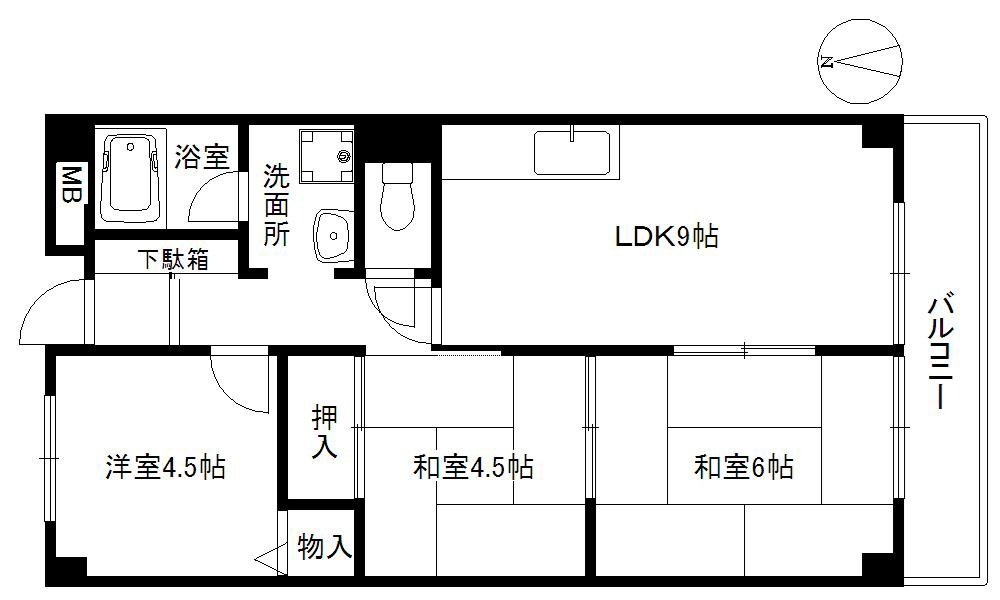 ピアハイツ幸の間取り
