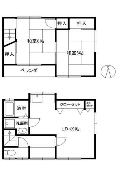 吉田貸家　7号の間取り