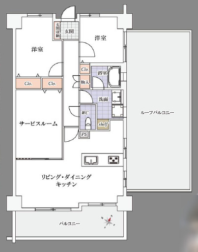 グリーンパーク谷塚Ⅱの間取り