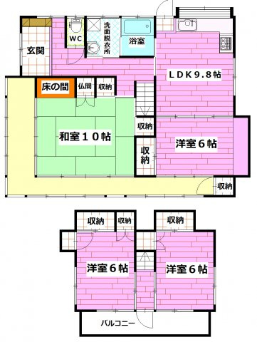 熊野戸建ての間取り