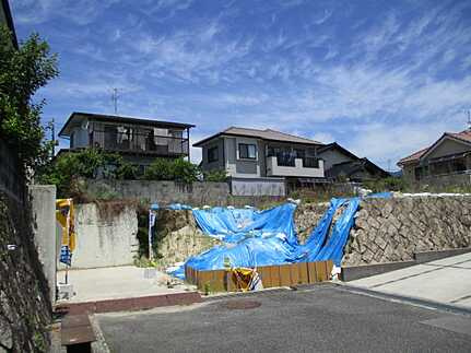 廿日市市地御前北２丁目の前面道路含む現地写真