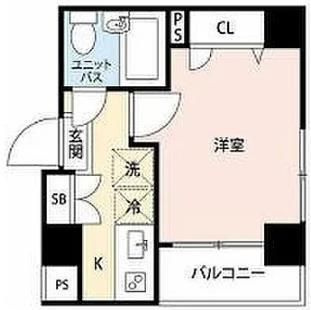 スカイコート新宿曙橋第２の間取り