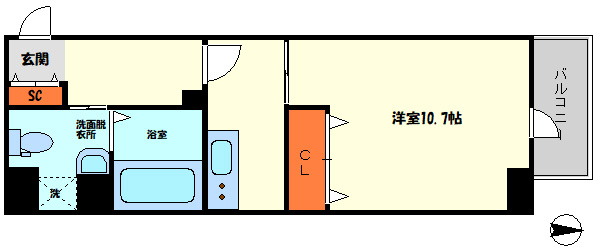 エグゼ難波東の間取り|エグゼ難波東　間取り