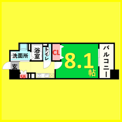 S-FORT浄心　名古屋市賃貸　仲介手数料無料の間取り