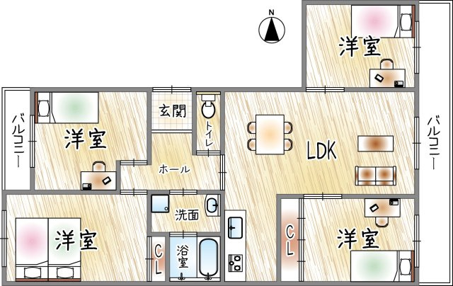 イトーピア武庫川の間取り