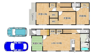 【間取り】 | 槇塚台２丁　新築分譲住宅　全２区画
