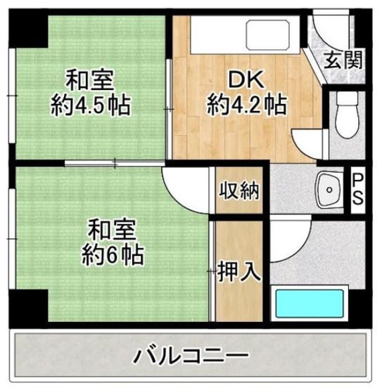 【間取り】 | 潮見が丘コーポラス　収益
